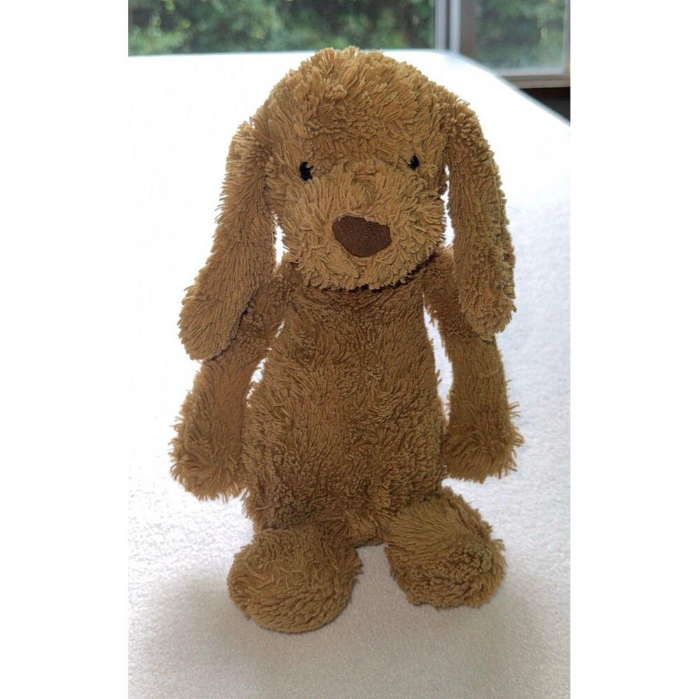 Jellycat Bashful Toffee Puppy Medium Brown Plush Floppy Ear Dog Stuffed Animal